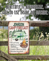 Personalized - Camp Forecast - Metal Sign