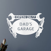 Car Dad's Garage Personalized Gifts - Custom Metal Sign