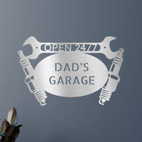 Car Dad's Garage Personalized Gifts - Custom Metal Sign