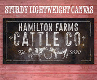 Personalized - Cattle Co - Canvas