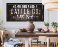 Personalized - Cattle Co - Canvas