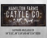 Personalized - Cattle Co - Canvas
