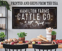 Personalized - Cattle Co - Canvas