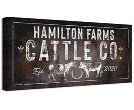 Personalized - Cattle Co - Canvas