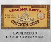 Personalized - Chicken Coop - Canvas