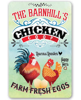 Personalized - Chicken Coop - Metal Sign