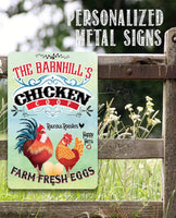 Personalized - Chicken Coop - Metal Sign