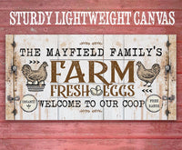 Personalized - Chicken Farm Fresh Eggs - Canvas