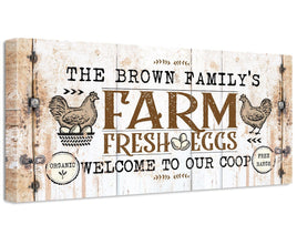 Personalized - Chicken Farm Fresh Eggs - Canvas