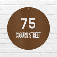Circle Home Address Personalized Gifts - Custom Metal Sign