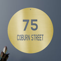 Circle Home Address Personalized Gifts - Custom Metal Sign