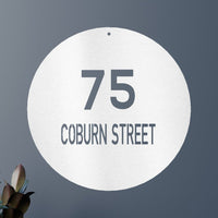 Circle Home Address Personalized Gifts - Custom Metal Sign