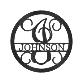 Circle Vine Personalized Gifts - Custom Metal Sign, Split Letter