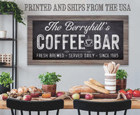 Personalized - Coffee Bar - Canvas
