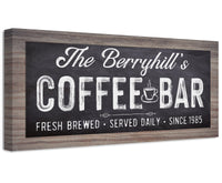 Personalized - Coffee Bar - Canvas