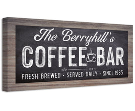 Personalized - Coffee Bar - Canvas