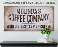 Personalized - Coffee Co - Canvas