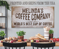 Personalized - Coffee Co - Canvas