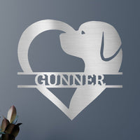 Dog Love Personalized Gifts - Custom Metal Sign
