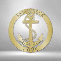 Elaborate Anchor Ring Personalized Gifts - Custom Metal Sign