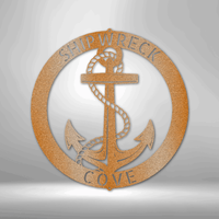 Elaborate Anchor Ring Personalized Gifts - Custom Metal Sign