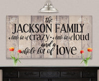 Personalized - Family A Little Bit Of Crazy - Canvas