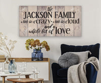 Personalized - Family A Little Bit Of Crazy - Canvas