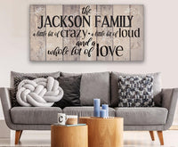 Personalized - Family A Little Bit Of Crazy - Canvas