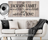 Personalized - Family A Little Bit Of Crazy - Canvas