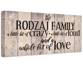 Personalized - Family A Little Bit Of Crazy - Canvas
