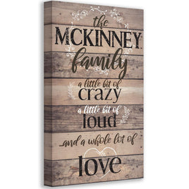Personalized - Family A Little Bit Of Crazy - Canvas