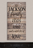 Personalized - Family A Little Bit Of Crazy - Canvas