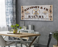 Personalized - Family Bakery - Canvas