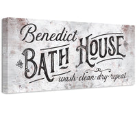 Personalized - Family Bath House - Canvas