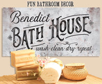 Personalized - Family Bath House - Canvas
