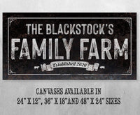 Personalized - Family Farm - Canvas