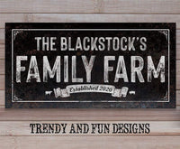 Personalized - Family Farm - Canvas