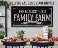 Personalized - Family Farm - Canvas