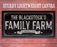 Personalized - Family Farm - Canvas