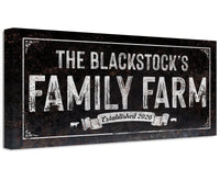 Personalized - Family Farm - Canvas