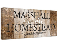 Personalized - Family Homestead - Canvas