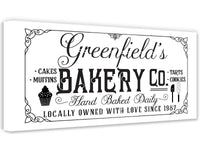 Personalized - Family Name Bakery - Canvas