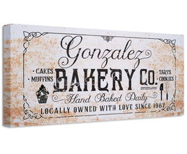Personalized - Family Name Bakery - Canvas