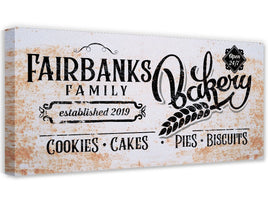 Personalized - Family Name Bakery - Canvas