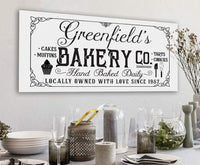 Personalized - Family Name Bakery - Canvas