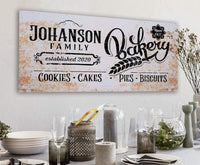 Personalized - Family Name Bakery - Canvas