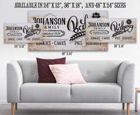 Personalized - Family Name Bakery - Canvas