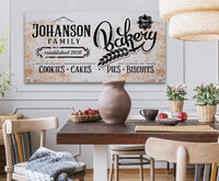 Personalized - Family Name Bakery - Canvas
