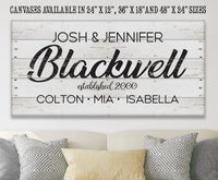 Personalized - Family Name - Canvas