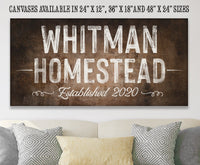 Personalized - Family Name - Canvas